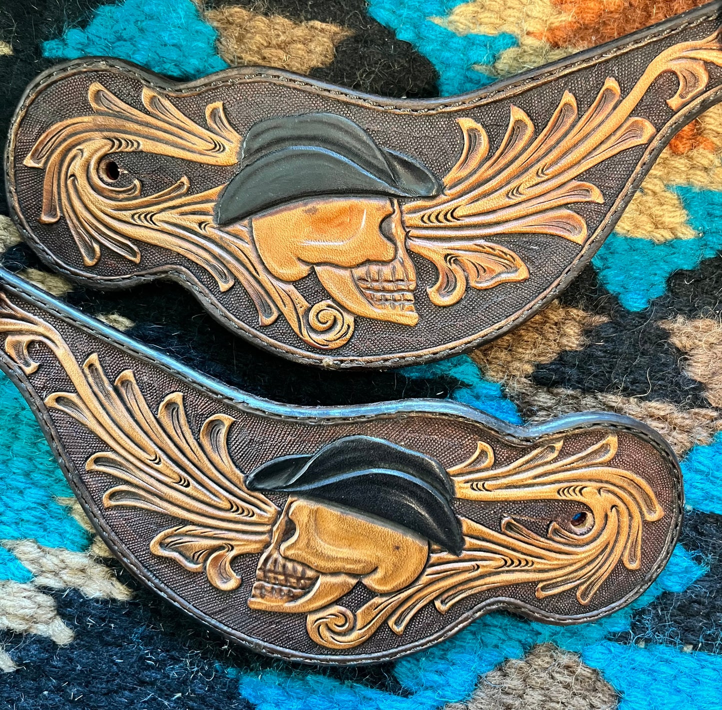 Men’s Spur Straps - Cowboy Skull