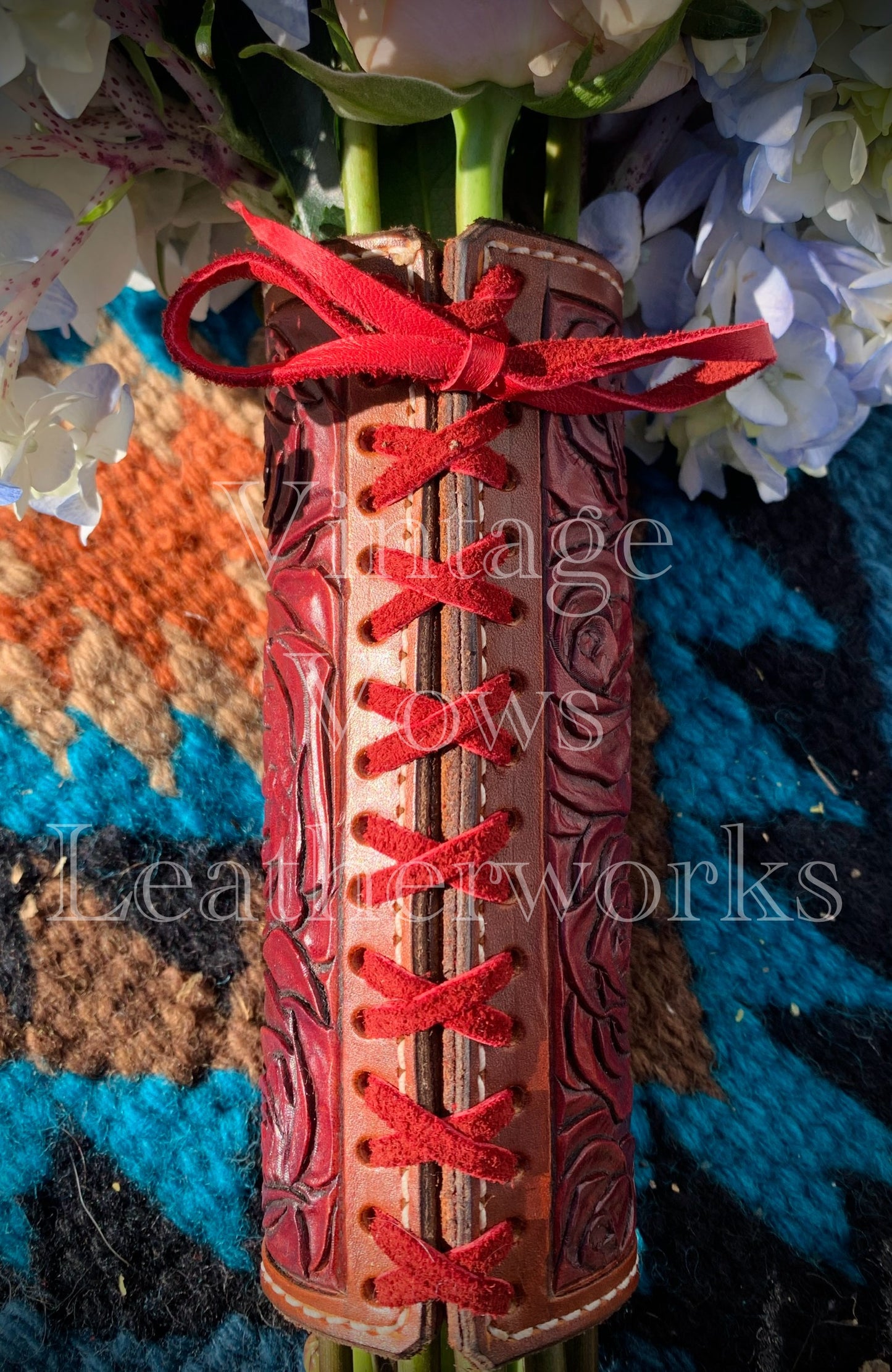 Rose Cluster with Centered H Bouquet Wrap