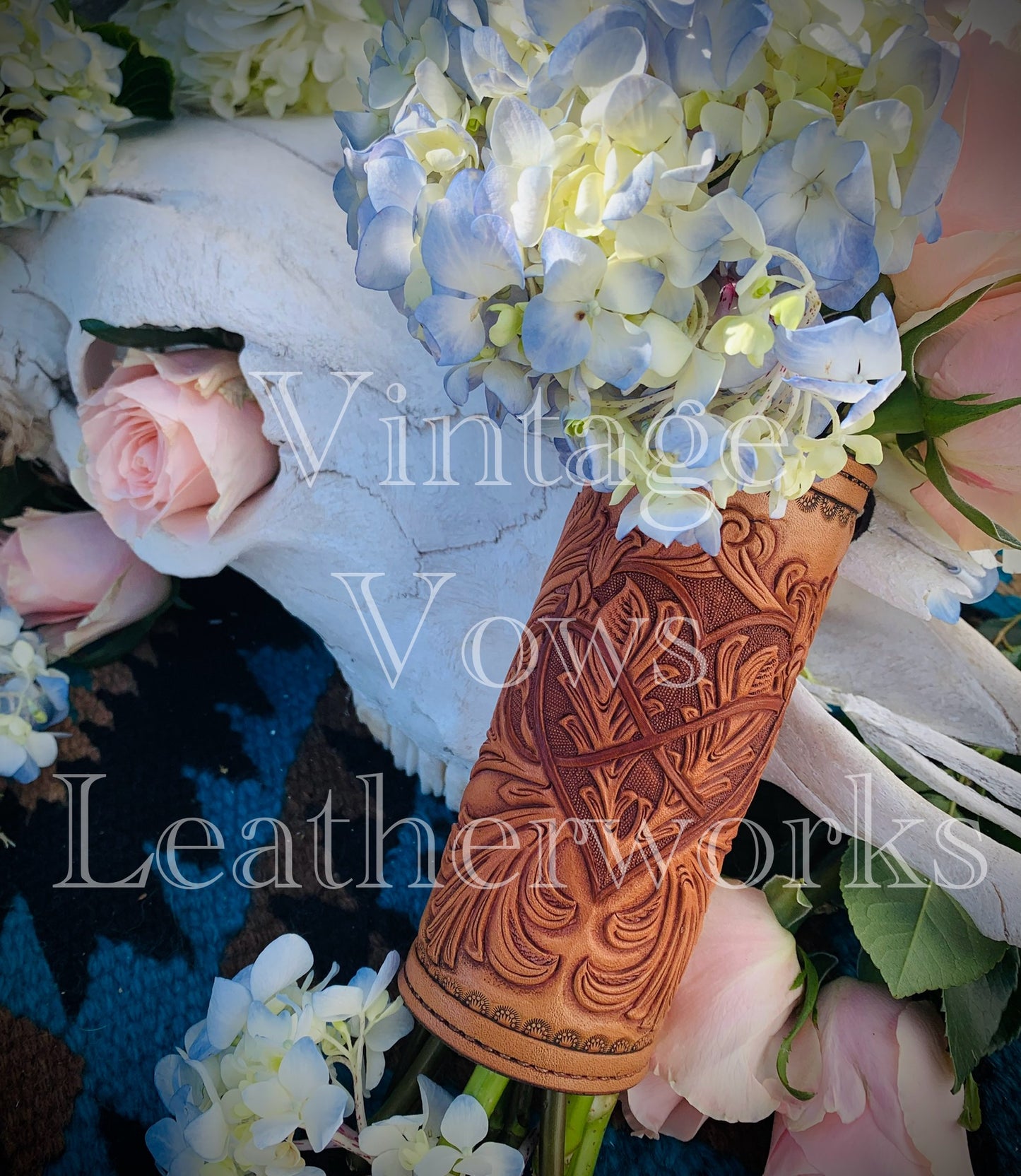 Heart and Infinity Love Knot Bouquet Wrap