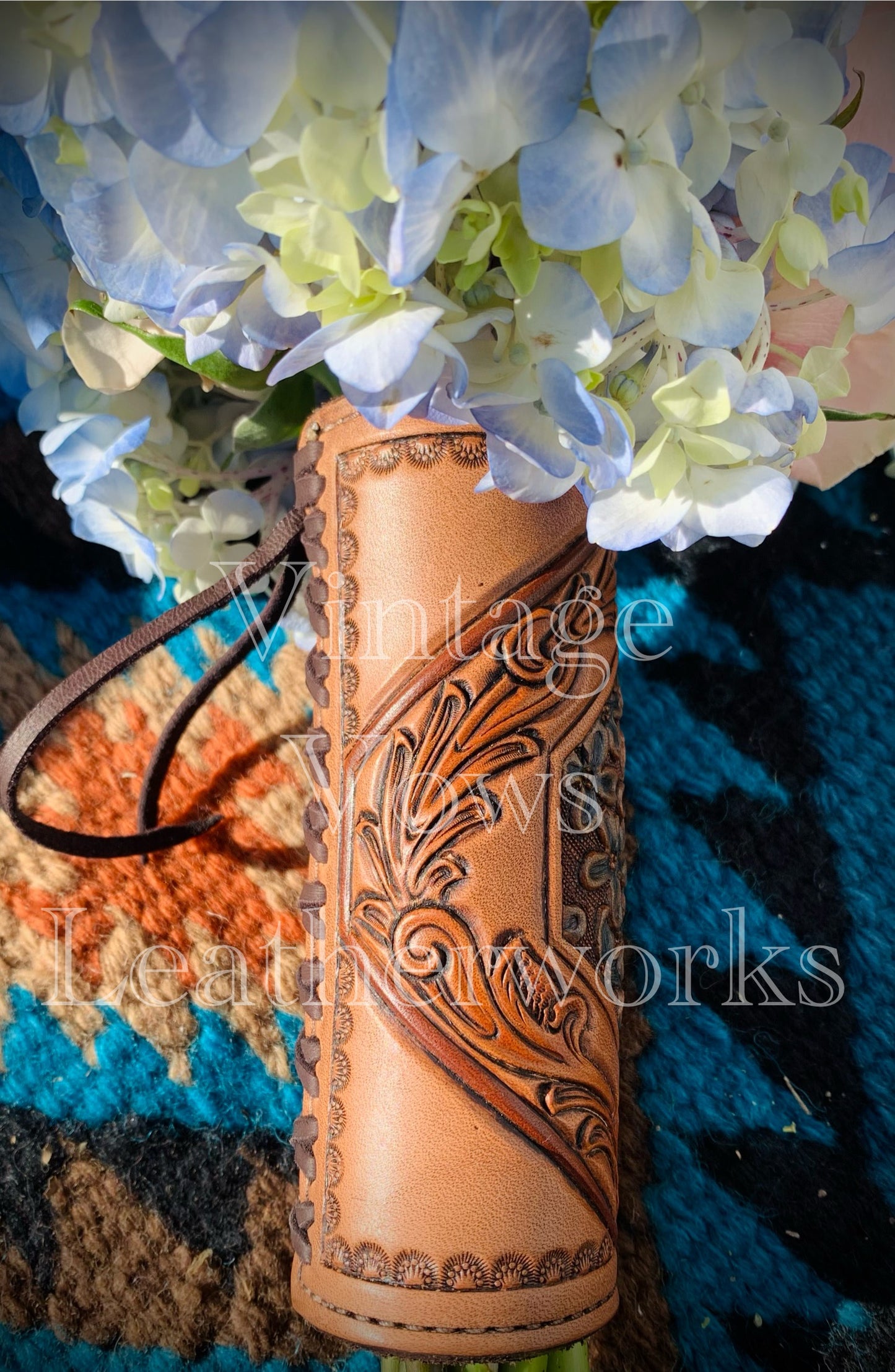 Light Brown Diamond and Floral Centered Bouquet Wrap