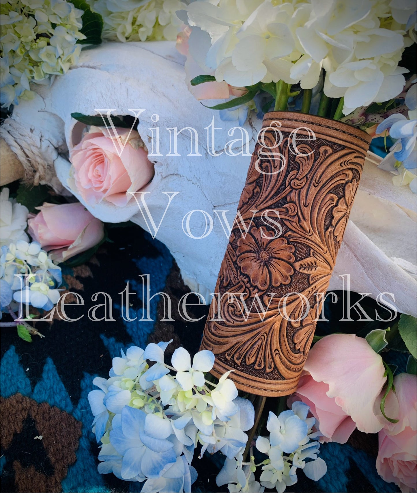 Floral Medium Brown Bouquet Wrap