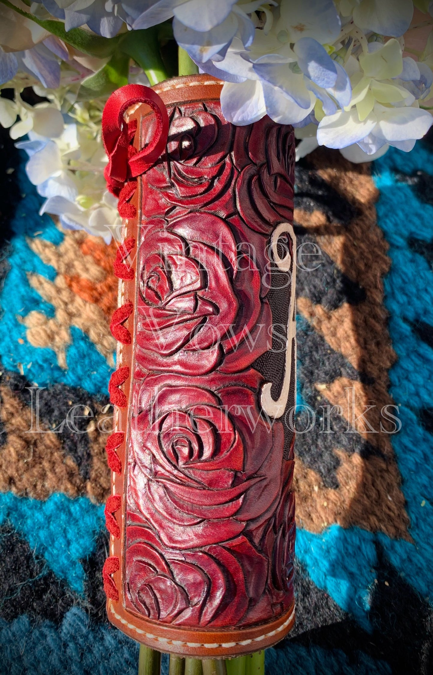Rose Cluster with Centered H Bouquet Wrap