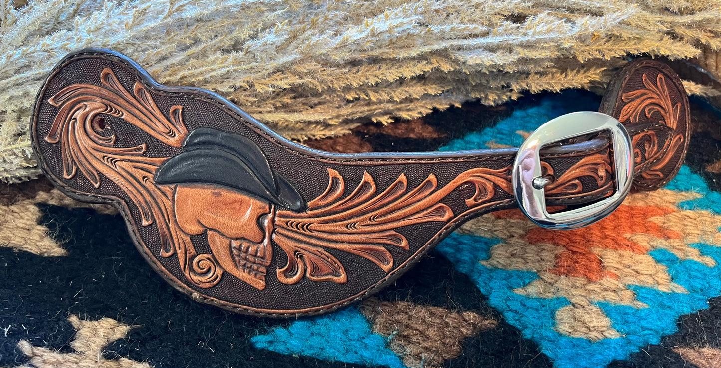 Men’s Spur Straps - Cowboy Skull