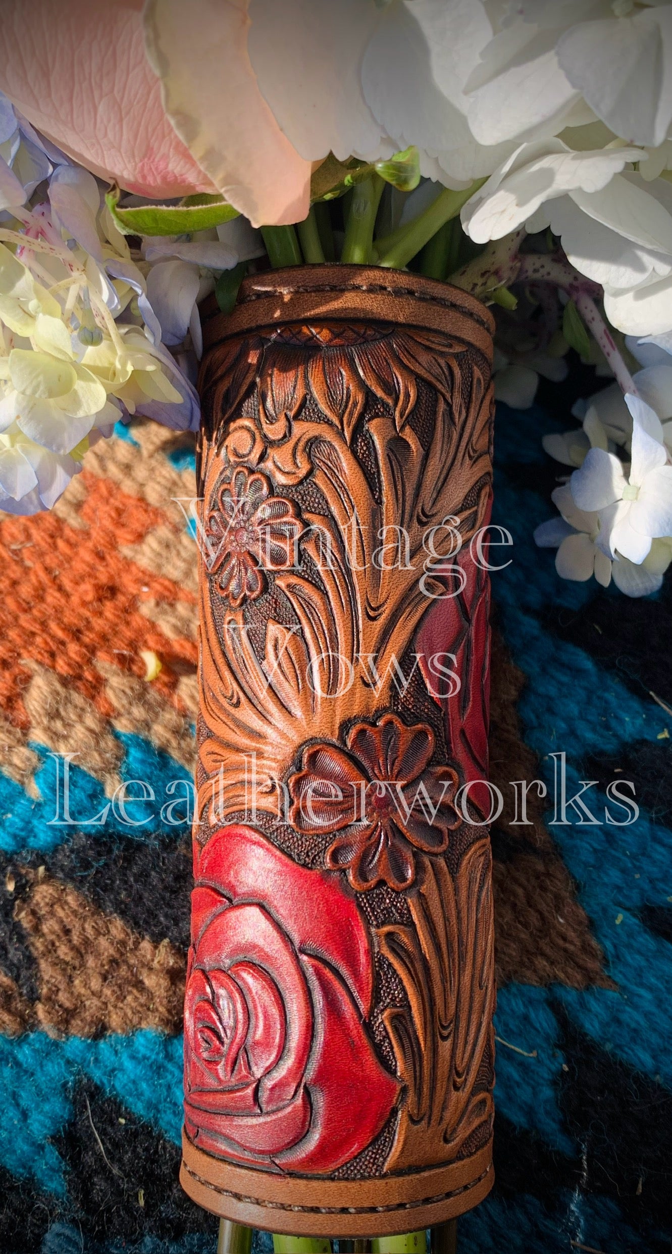 Red Rose Floral Bouquet Wrap