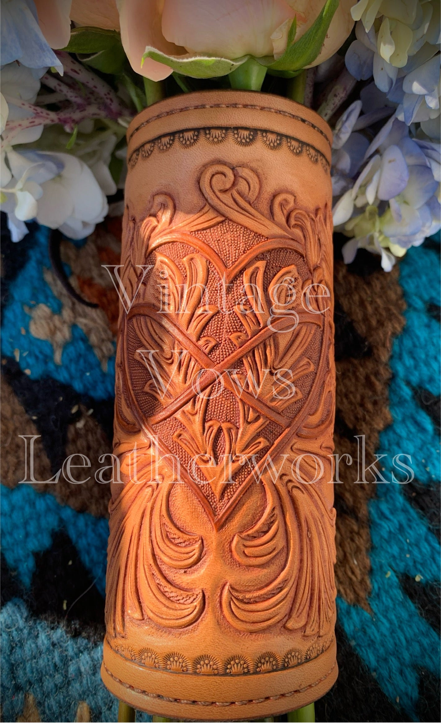 Heart and Infinity Love Knot Bouquet Wrap