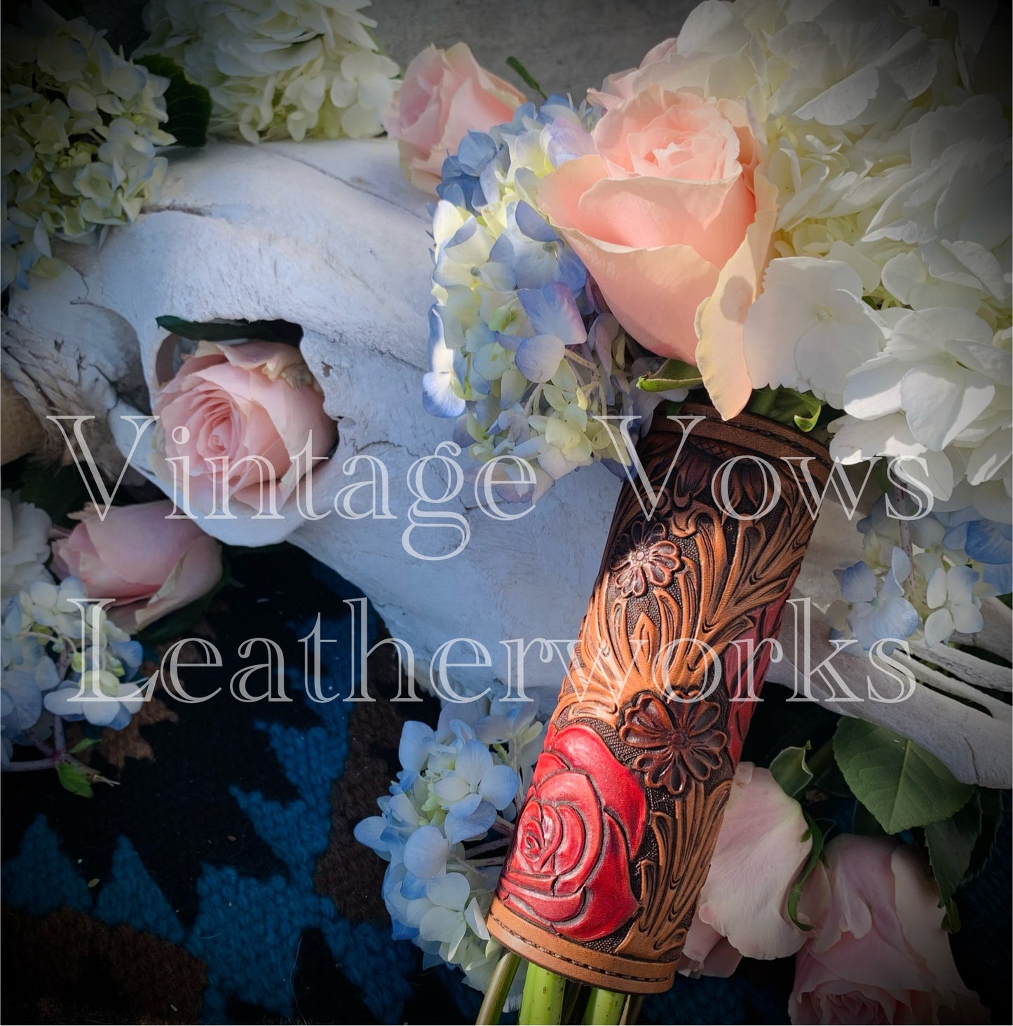 Red Rose Floral Bouquet Wrap