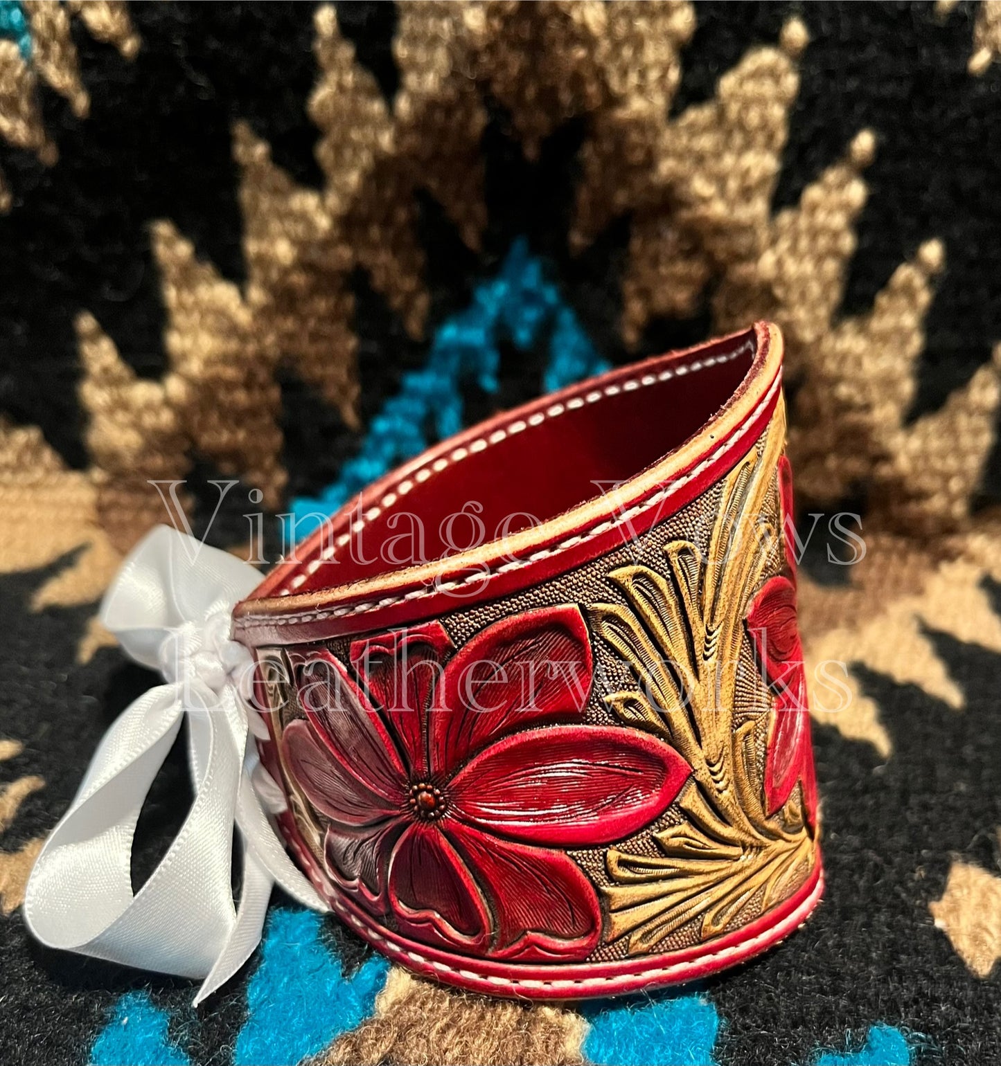 Red Floral Bouquet Wrap ~ Extra Large