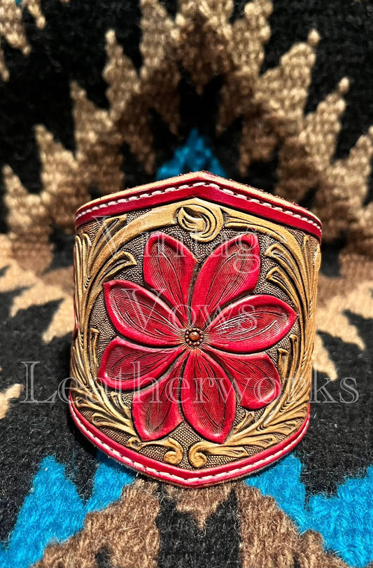 Red Floral Bouquet Wrap ~ Extra Large